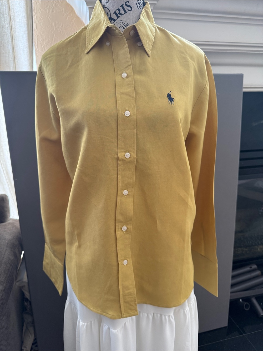 Polo by Ralph Lauren Men’s Mustard Yellow Button-Up Shirt